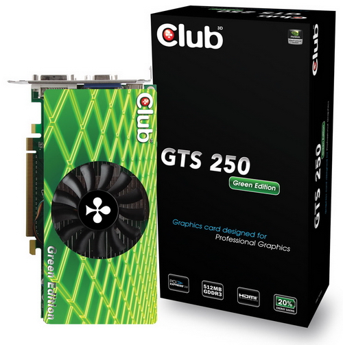 Club 3D GeForce GTS 250 Green Edition