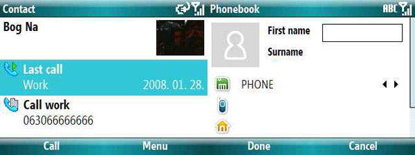 Samsung C6625 menu