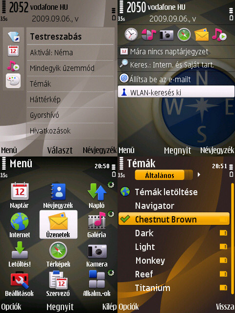 Nokia 6710 menu