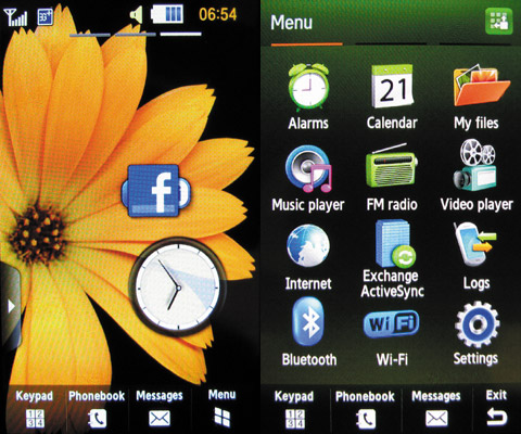 Samsung Pixon12 menu