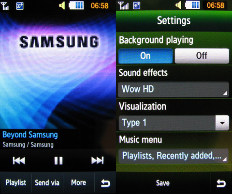 Samsung Pixon12 menu