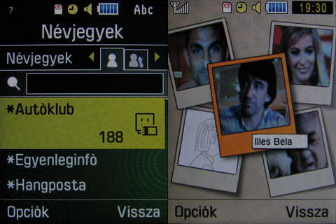 Samsung B3310 menu
