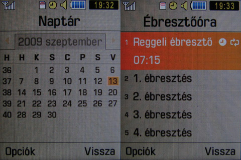 Samsung B3310 menu