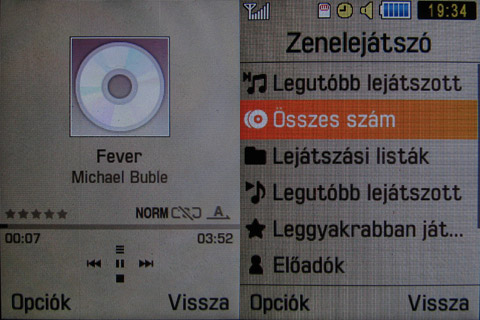 Samsung B3310 menu