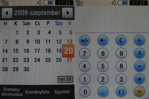 Samsung Corby menu