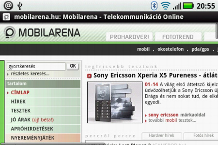 Motorola DEXT menü