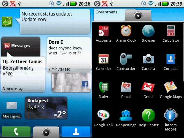 Motorola DEXT menü