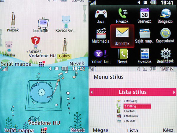 LG GW300 menu