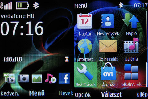 Nokia 7230 menu