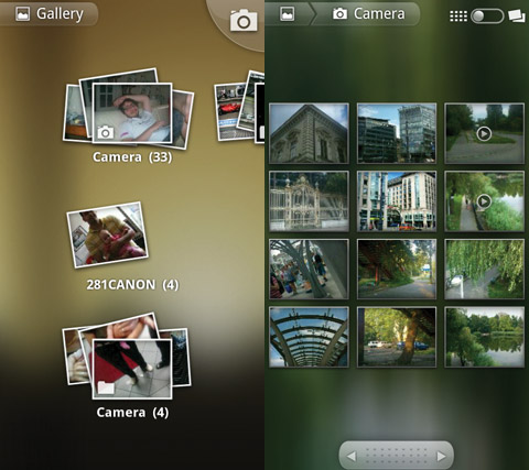 Motorola XT720 menü