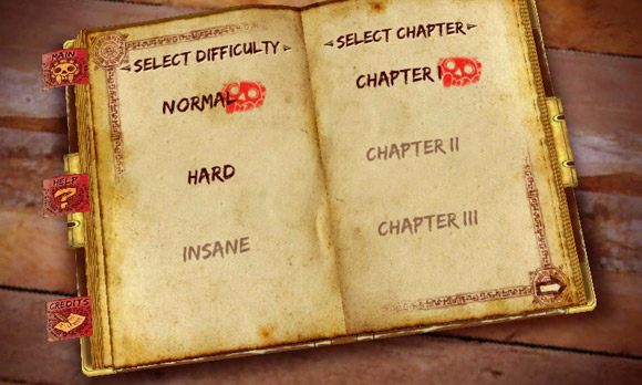 a menü nyitott könyv