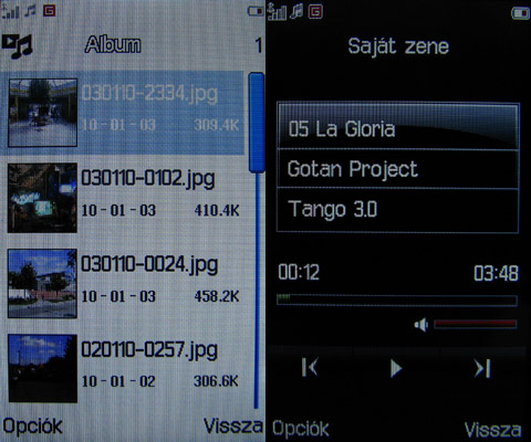 Vodafone 547 menü