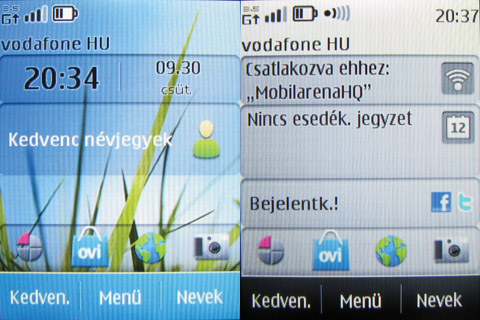 Nokia X3-02 Touch & Tpye menü
