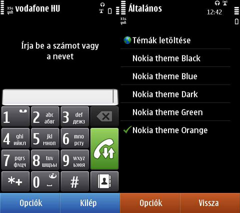 Nokia N8 menü