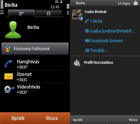 Nokia N8 menü