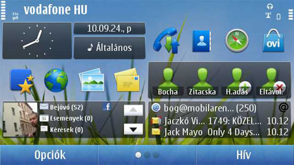 Nokia N8 menü