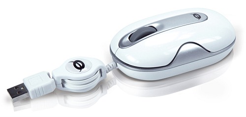 Conceptronic CLLMTRAVSI/PI/GR/BL Stylish Wired Travel Mouse