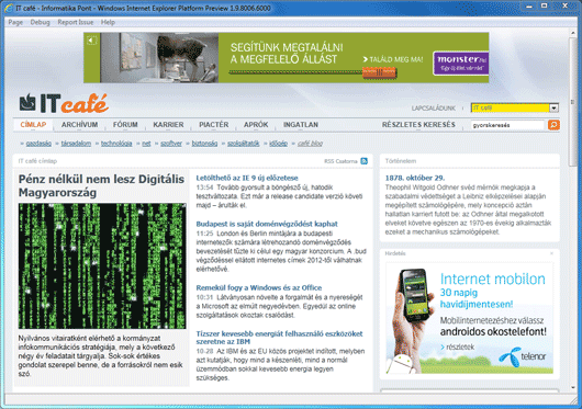 Puritán felület a tesztelőknek és a kíváncsi usereknek