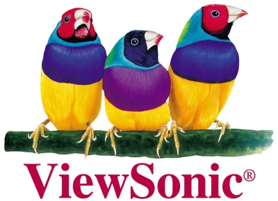 A ViewSonic logója, benne a jellegzetes ausztrál madárral