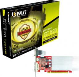 Palit GeForce GT 520 passzív és aktív hűtésű verzió
