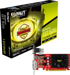 Palit GeForce GT 520 passzív és aktív hűtésű verzió Palit GeForce GT 520 passzív és aktív hűtésű verzió