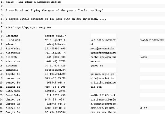 Sony hack