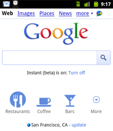Google Mobile search