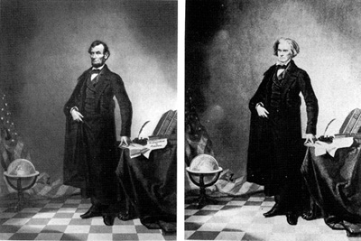 Ez a szinte mindenki által ismert litográfia az Egyesül Államok akkori elnökéről, Lincolnról, tulajdonképpen nem is őt ábrázolja. A testet John Calhoun politikustól kölcsönözte a művész.
