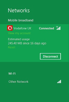 Windows 8 mobilinternet