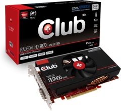 Club 3D Radeon HD 7850 és 7870 CoolStream verziók