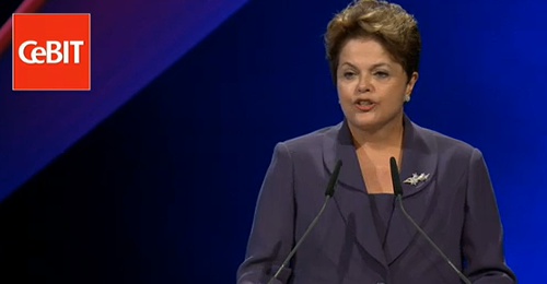 Dilma Rousseff a CeBIT megnyitóján