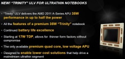 AMD Trinity APU notebook és ULV verzió