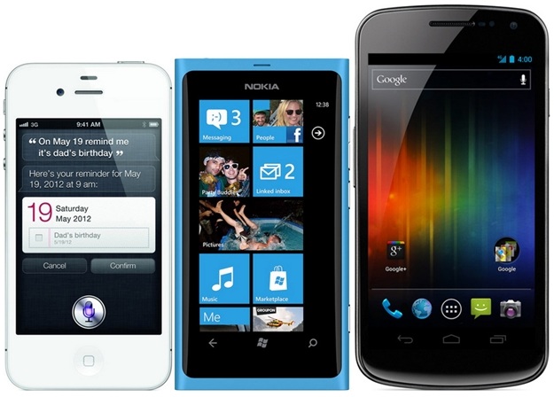 iPhone 4S, Lumia 800, Galaxy Nexus
