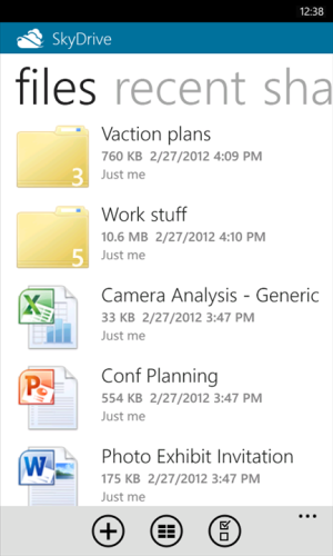 SkyDrive kliens Windows Phone-ra