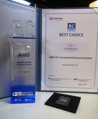 AMD Trinity APU - Computex Best Choice díj