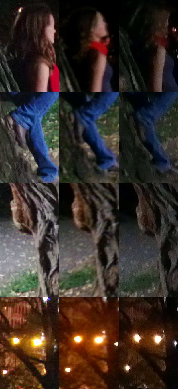 Lumia 920 (automata), Galaxy S III és HTC One X (éjszakai üzemmódban)