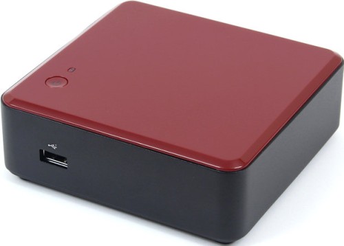 Intel NUC DC3217BY - jól felismerhető a piros fedélről