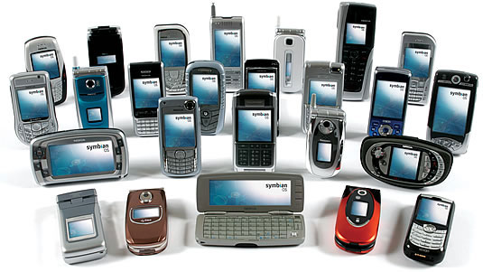 Néhány a sok Symbian készülék közül