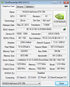 Referencia NVIDIA Geforce GTX 780/ ASUS GTX 780 DirectCU II OC