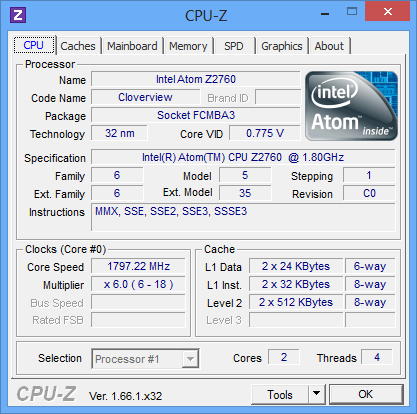 A CPU-Z például ebben az esetben eltalálja a processzor kódnevét és gyártási technológiáját is