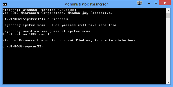 A Windows egyik legfontosabb rendszereszköze az SFC (System File Checker), 8.1-es rendszeren újból működik
