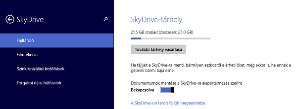 SkyDrive – Fájltároló: 25 GB tárhely sok dologra elegendő