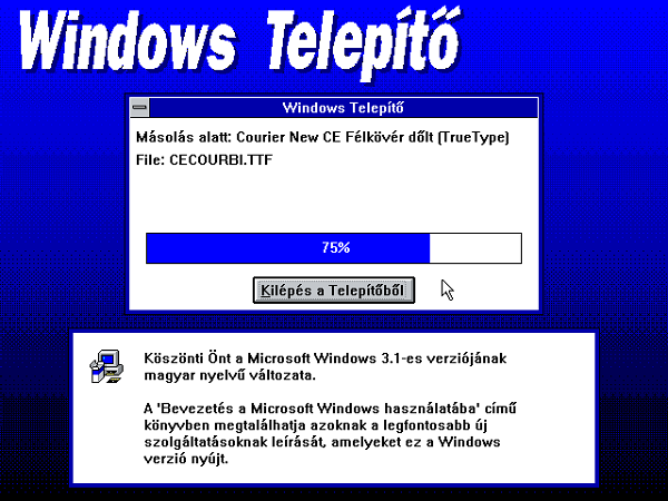Magyarul először a 3.1-es Windows látott napvilágot