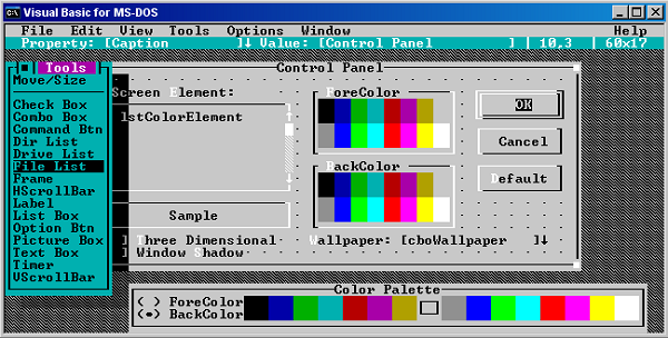 Visual Basic for MS-DOS
