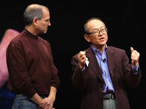 Steve Jobs és Kunitake Ando a 2004-es Macworld megnyitóján