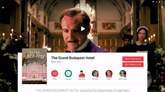 Google Play Áruház frissített felülete