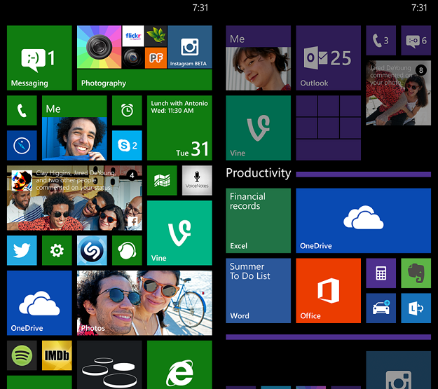 Windows Phone 8.1 Update – Live Folders
