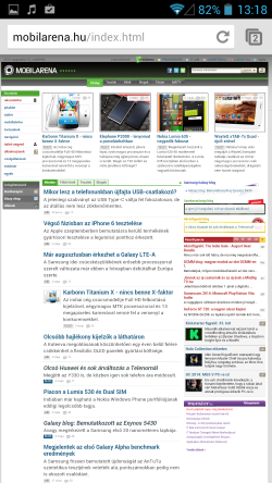 A bárányos időjárás widget az Archos 50 Oxygenen