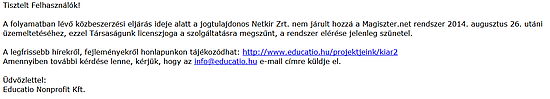 Leállították az e-napló rendszerét