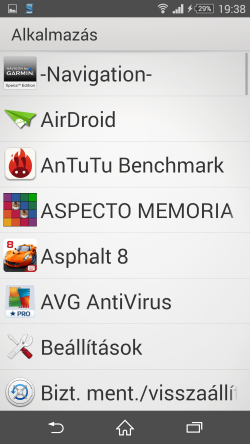 A kontrollerek is beállíthatók a Sony Xperia Z3-on